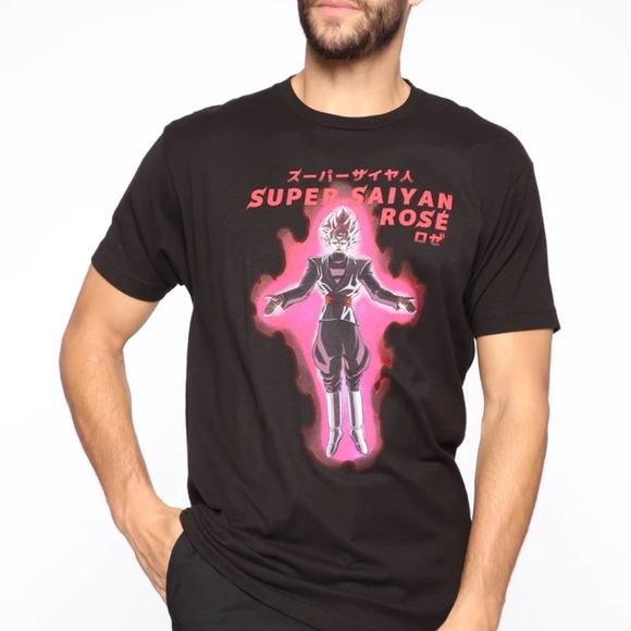 Super Saiyan Rose Short Sleeve Tee - Black/Red - Picture 3 of 5